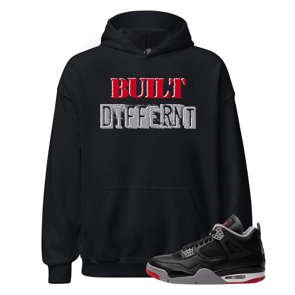 Air Jordan 4 BRED Reimagined Shirt to Match Built Differnt Hoodie FV5029-006 Match Sneaker Tee