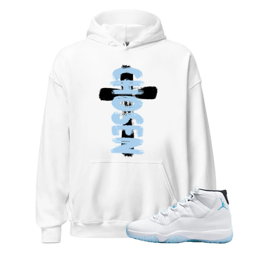 Air Jordan 11 Retro Legend Blue Hoodie to Match Chosen CT8012-104 Match Sneaker Tee