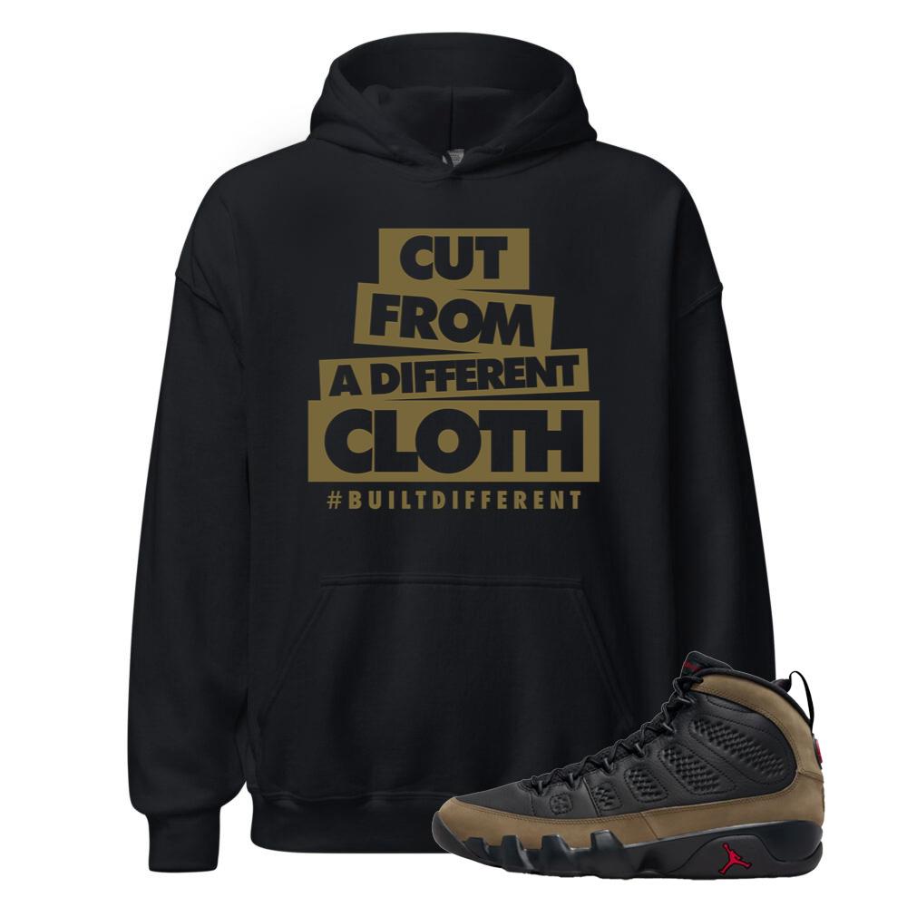Air Jordan 9 Olive Shirt to Match Cut From A Different Cloth Hoodie HV4794-030 Match Sneaker Tee
