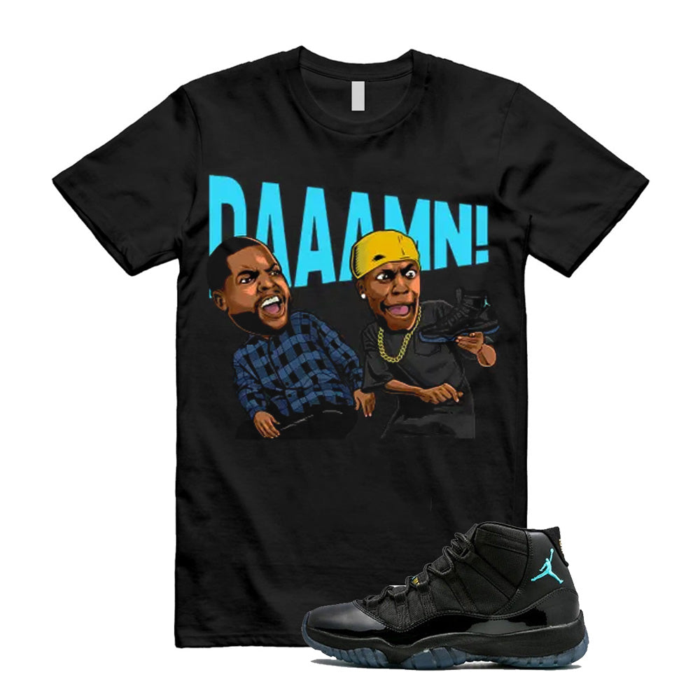 Jordan 11 Gamma Blue DAAAMN Shirt to Match 378037-006 Match Sneaker Tee