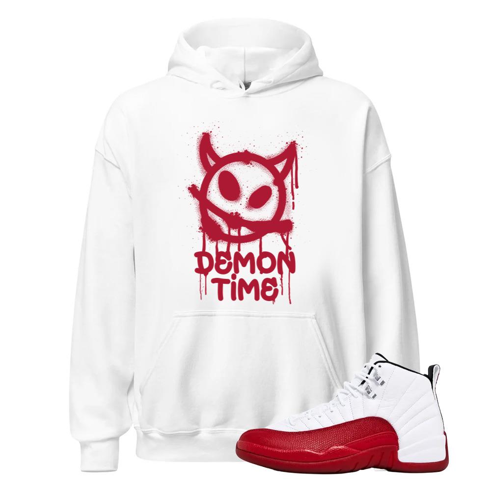Air Jordan 12 Cherry Red Shirt to Match Demon Time Hoodie Match Sneaker Tee