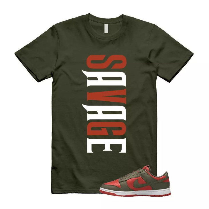 Dunk Mystic Red Cargo Khaki White Low T Shirt Match VERTSAV DV0833-600 Match Sneaker Tee