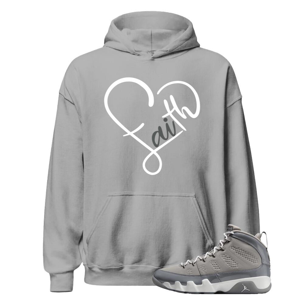 Air Jordan 9 Retro Cool Grey Shirt to Match Faith Hoodie HV4794-011 Match Sneaker Tee