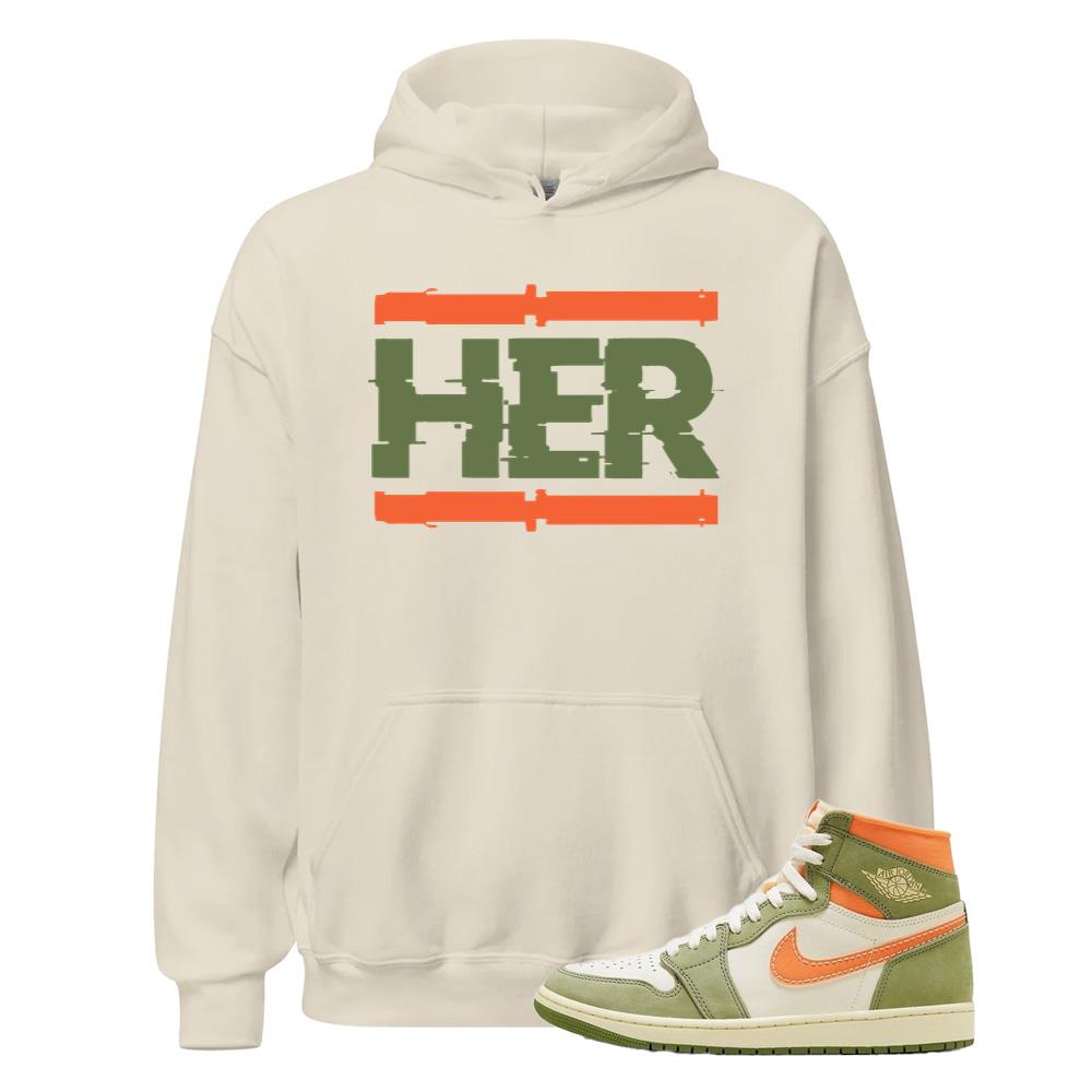 Air Jordan 1 High OG Craft Celadon Shirt to Match HER Hoodie FB9934-300 Match Sneaker Tee