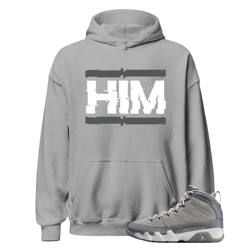 Air Jordan 9 Retro Cool Grey Shirt to Match HIM Hoodie HV4794-011 Match Sneaker Tee