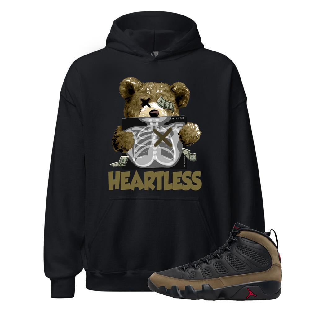 Air Jordan 9 Olive Shirt to Match Heartless Hoodie HV4794-030 Match Sneaker Tee