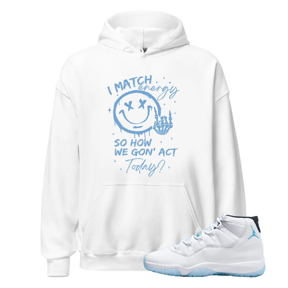Air Jordan 11 Retro Legend Blue Hoodie to Match I Match Energy 378037-117 Match Sneaker Tee