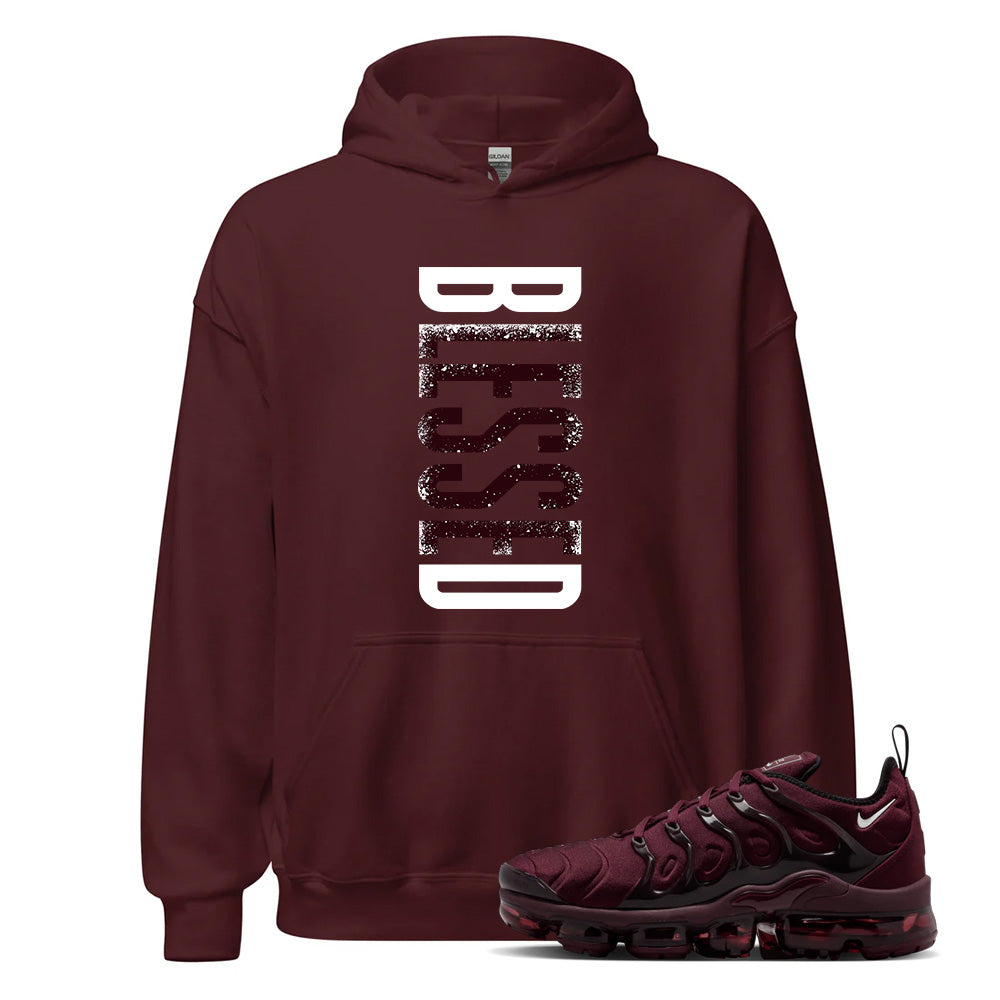 Nike Air VaporMax Plus Wine Hoodie to Match Blessed Street Match Sneaker Tee