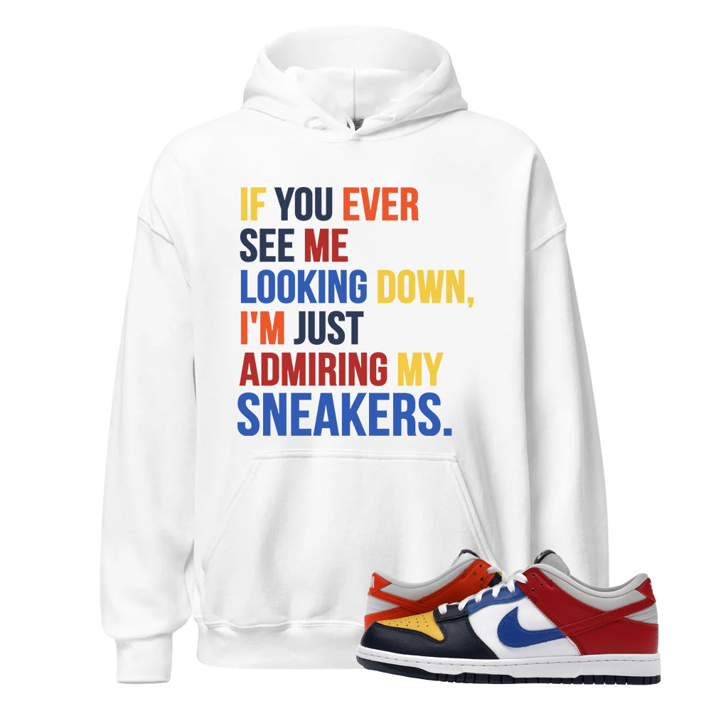 Nike Dunk Low What The Hoodie to Match If You Ever See Me Looking Down Multicolor Match Sneaker Tee