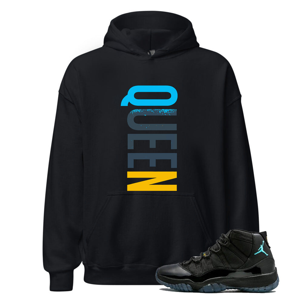 Air Jordan 11 Gamma Blue Queen Hoodie to Match 378037-006, Match Sneaker Tee