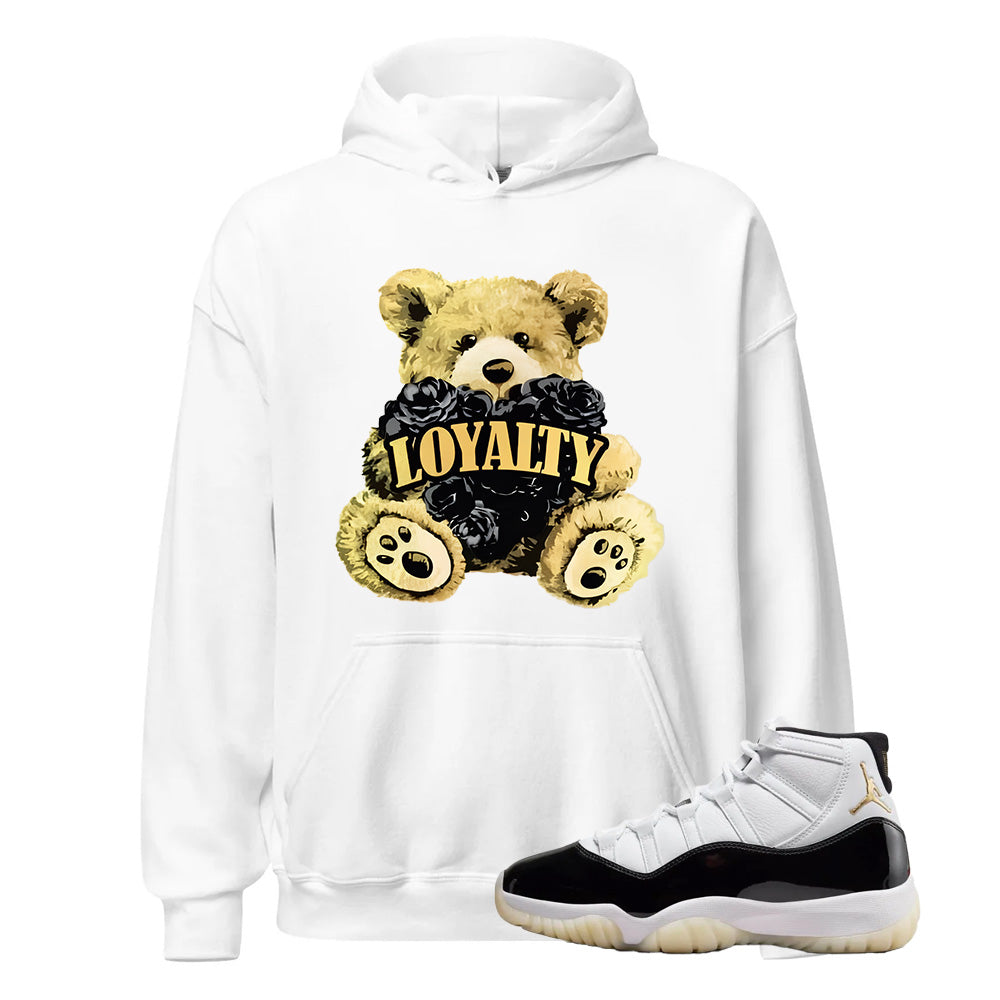 Air Jordan 11 XI Retro DMP Gratitude Hoodie to Match Loyalty Bear CT8012-170 Match Sneaker Tee