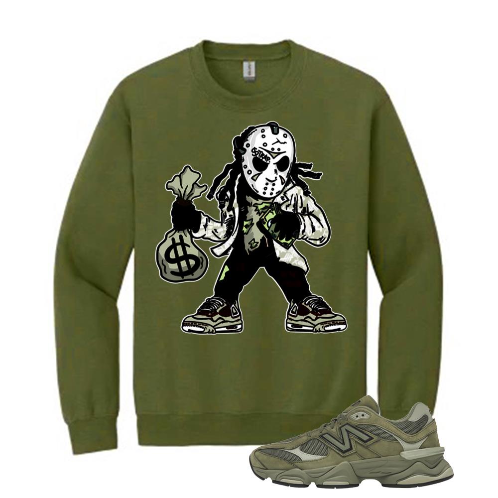 New Balance 9060 Dark Olivine Shirt to Match JASON Sweatshirt U9060ZGD Match Sneaker Tee