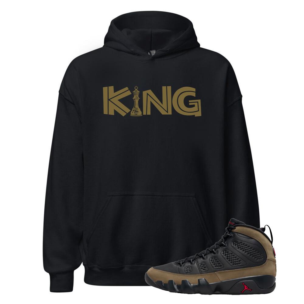 Air Jordan 9 Olive Shirt to Match King Hoodie HV4794-030 Match Sneaker Tee