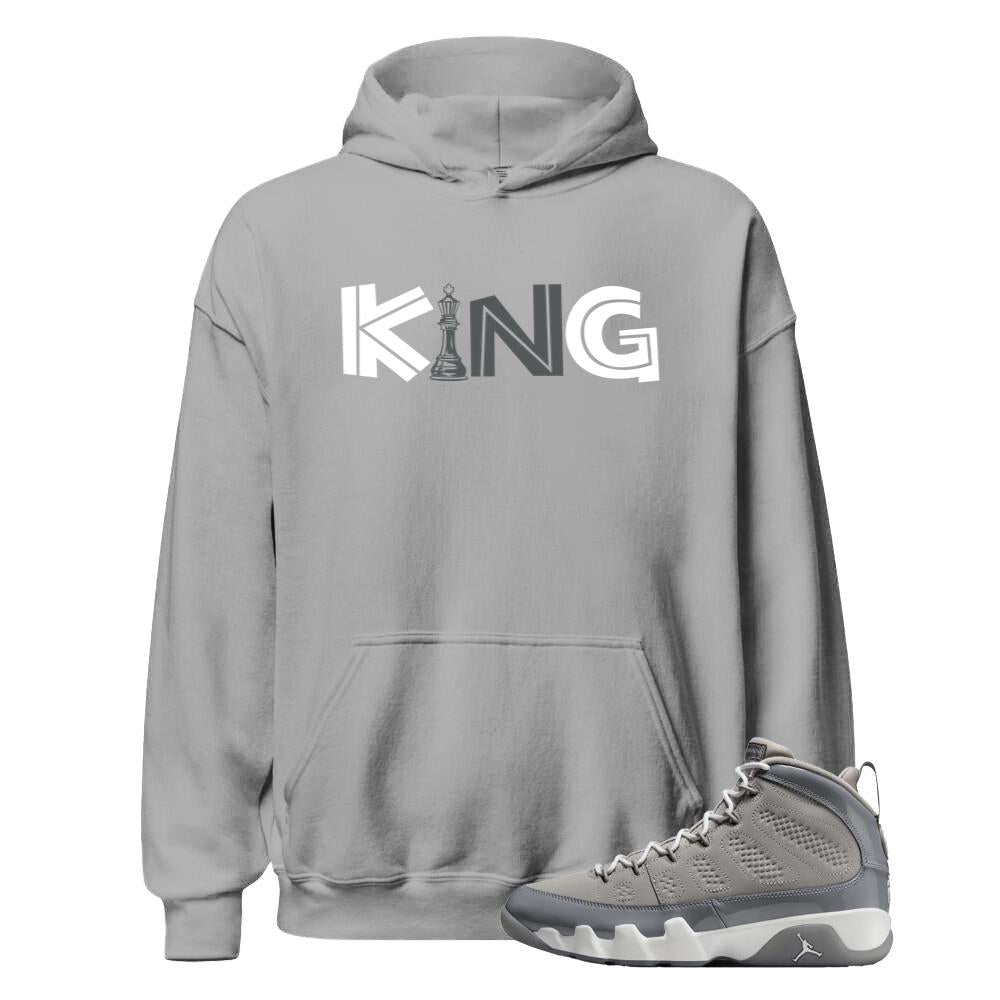 Air Jordan 9 Retro Cool Grey Shirt to Match King Hoodie HV4794-011 Match Sneaker Tee