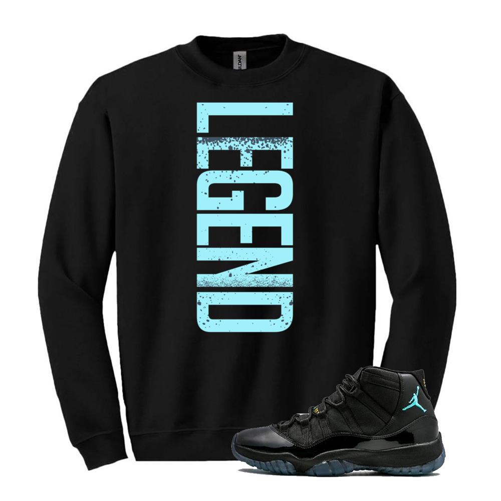 Air Jordan 11 Retro Gamma Blue Shirt to Match Legend Sweatshirt 378037-006 Match Sneaker Tee