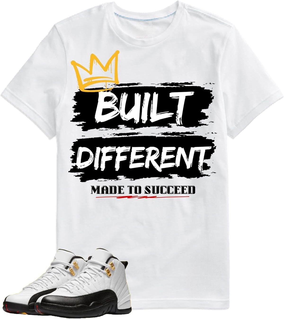Air Jordan 12 Royalty Taxi Shirt to Match Built Different, CT8013-170, Match Sneaker Tee