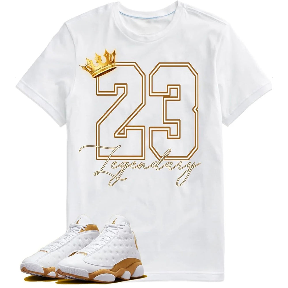 Air Jordan 13 Wheat Shirt to Match 23 Legendary, 414571-171, Match Sneaker Tee