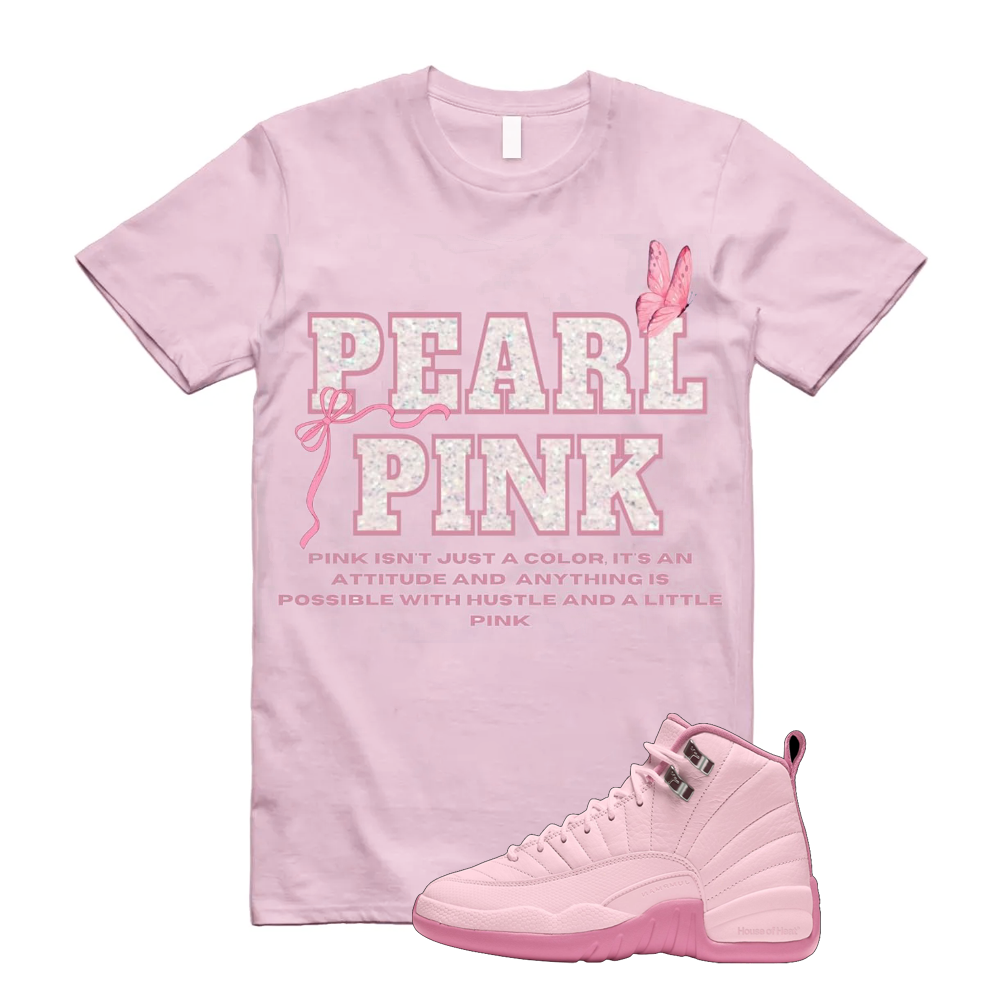 Air Jordan 12 Pearl Pink – Pearl Pink Shirt to Match 510816-600 Match Sneaker Tee