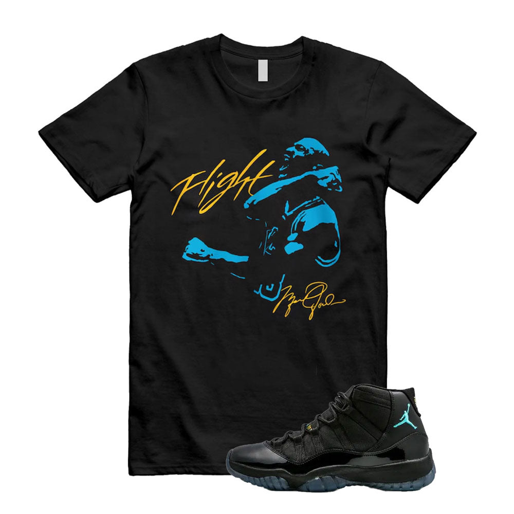Jordan 11 Gamma Blue Shirt to Match Flight Basketball Graphic 378037-006 Match Sneaker Tee