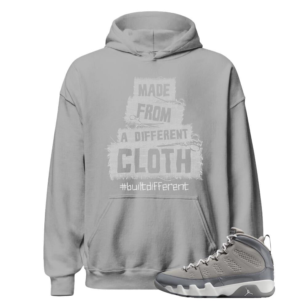 Air Jordan 9 Retro Cool Grey Shirt to Match Made From A Different Cloth Hoodie HV4794-011 Match Sneaker Tee