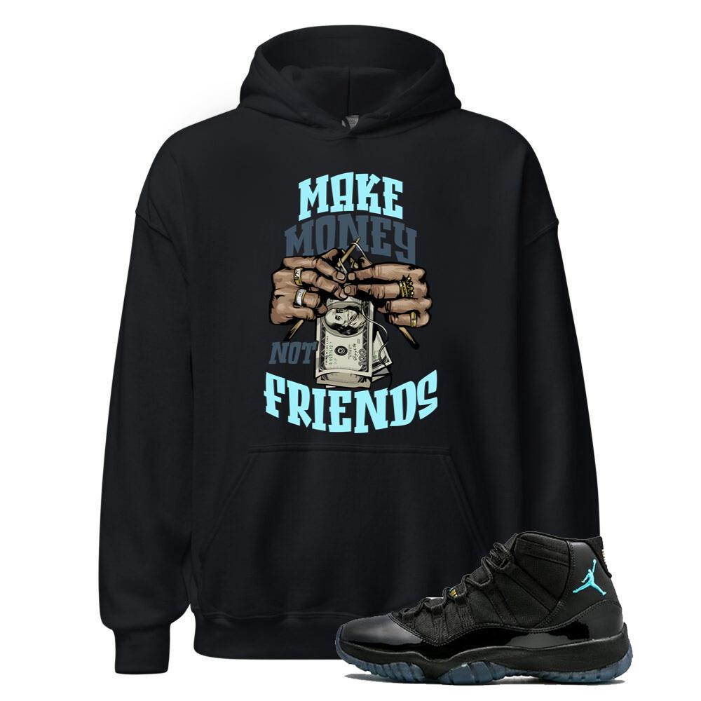 Air Jordan 11 Retro Gamma Blue Shirt to Match Make Money Not Friends Hoodie 378037-006 Match Sneaker Tee