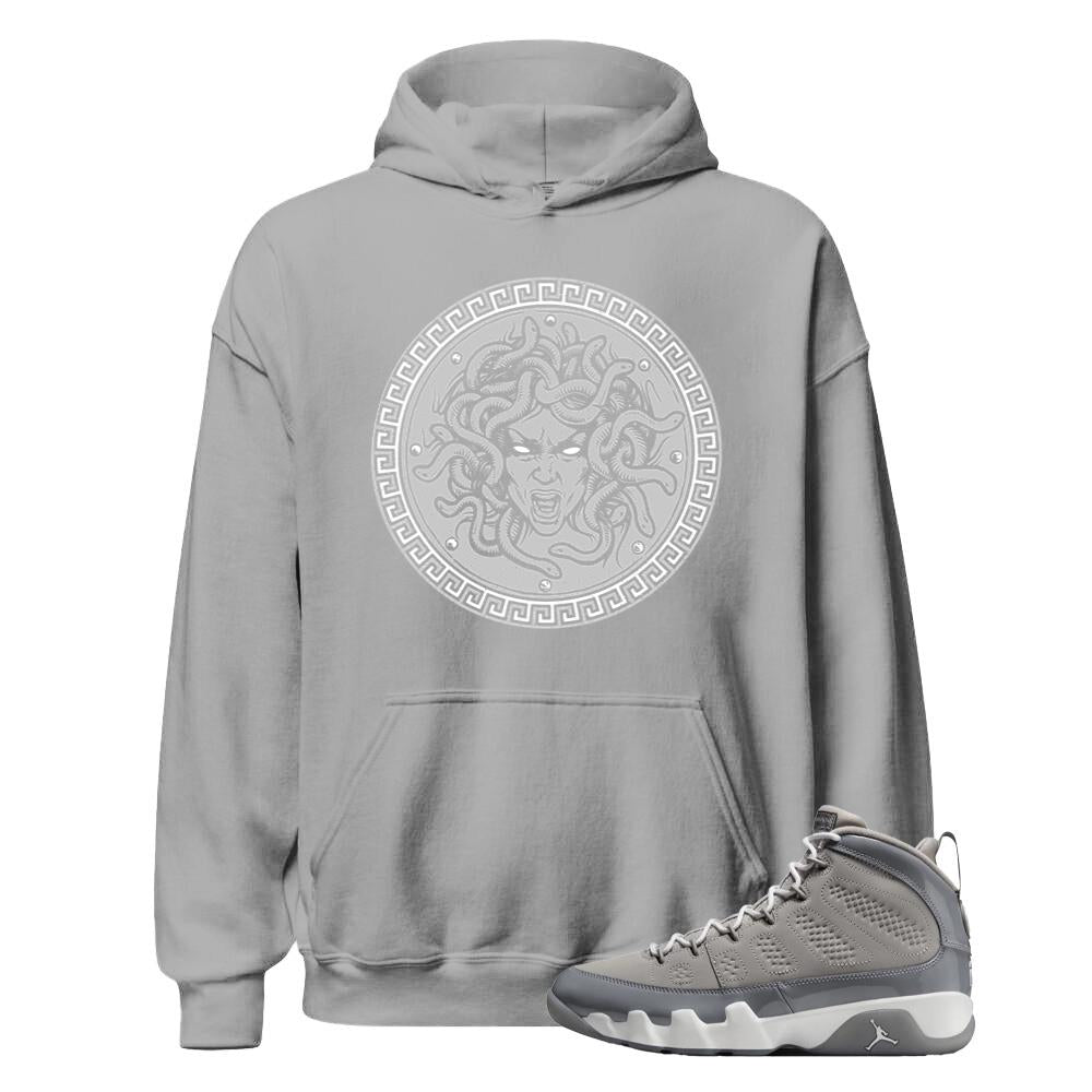 Air Jordan 9 Retro Cool Grey Shirt to Match Medusa Rage Hoodie HV4794-011 Match Sneaker Tee