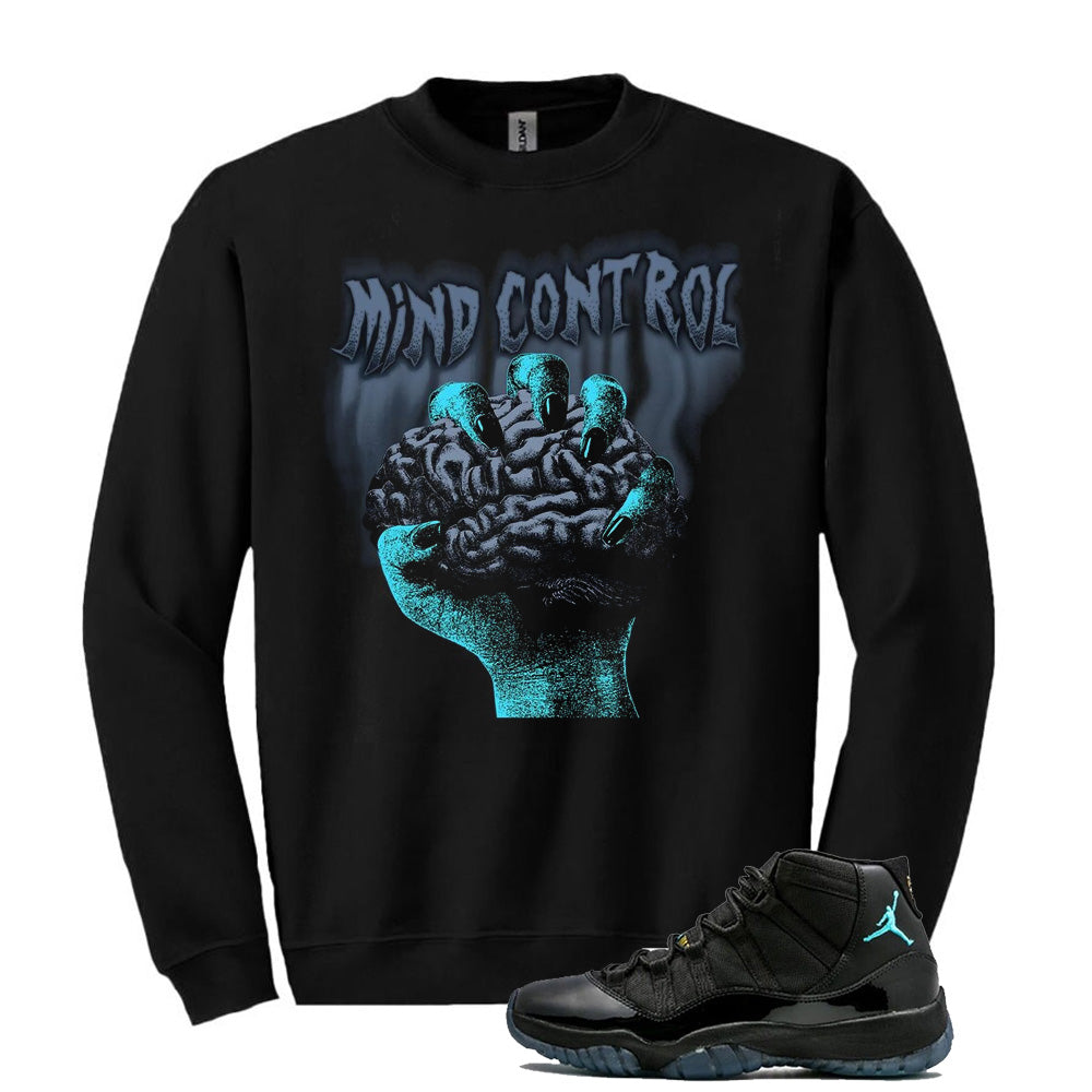 Jordan 11 Gamma Blue Mind Control Sweatshirt to Match 378037-006 Match Sneaker Tee