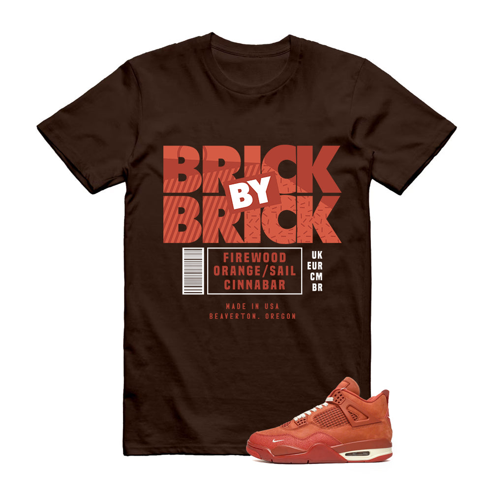 Air Jordan 4 Brick by Brick Shirt To Match Sneaker Label T-Shirt, HF4340-800 Match Sneaker Tee