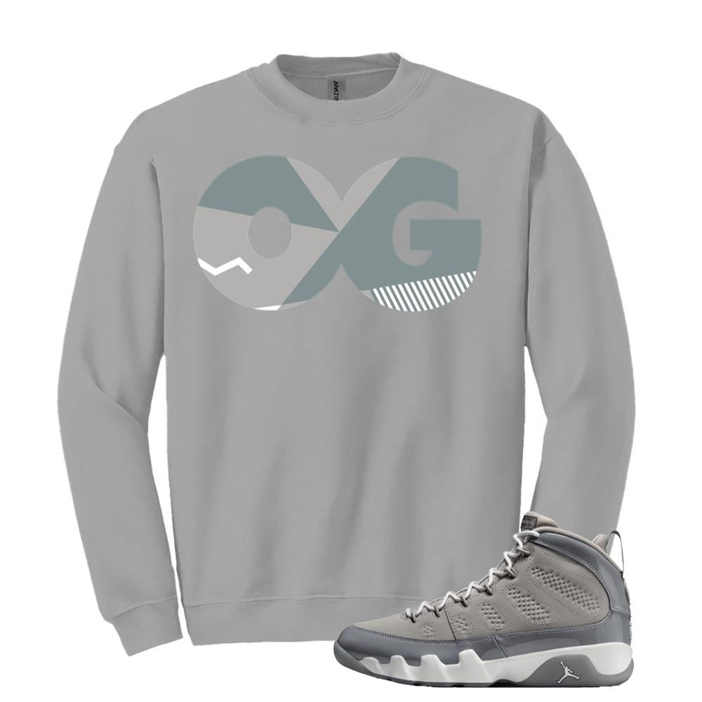 Jordan 9 Retro Cool Grey Sweatshirt to Match OG HV4794-011 Match Sneaker Tee