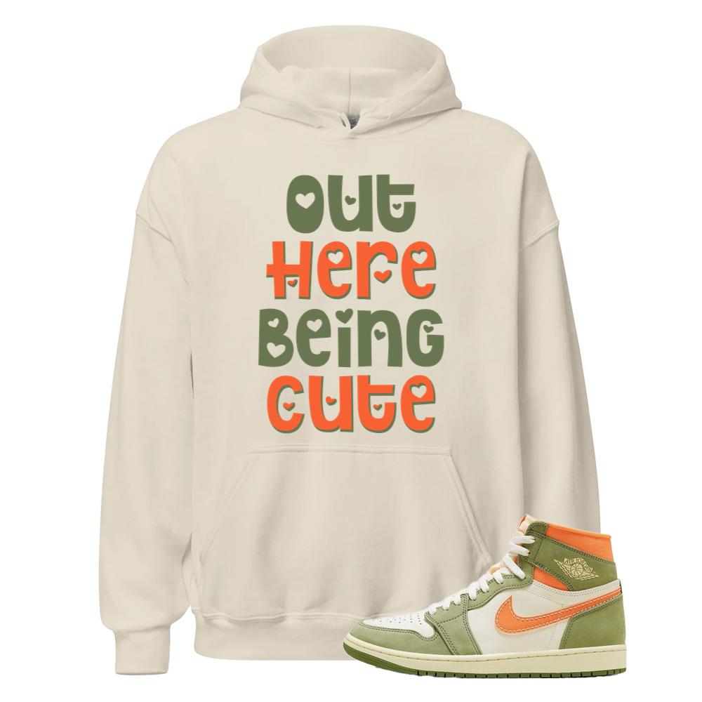 Air Jordan 1 High OG Craft Celadon Shirt to Match Out Here Being Adorable Hoodie FB9934-300 Match Sneaker Tee