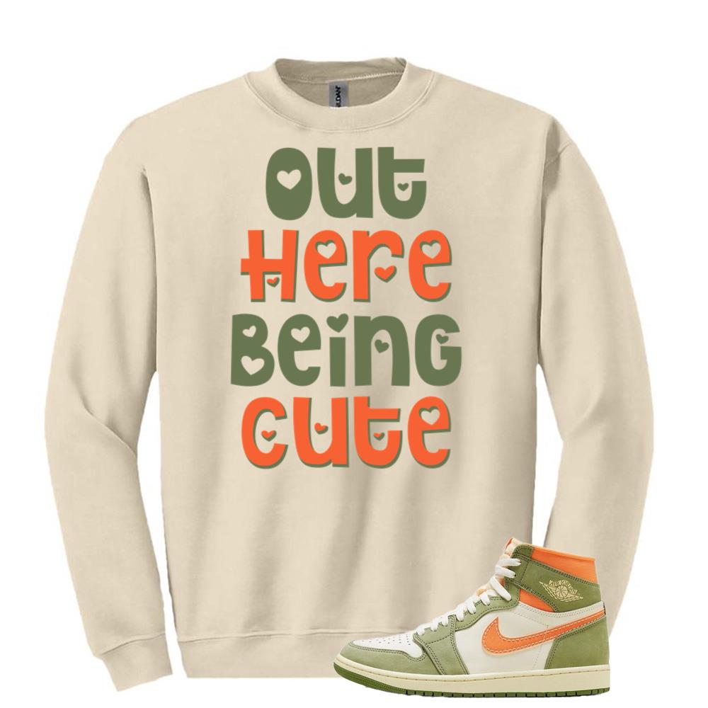 Jordan 1 High OG Craft Celadon Shirt to Match Out Here Being Adorable Sweatshirt FB9934-300 Match Sneaker Tee