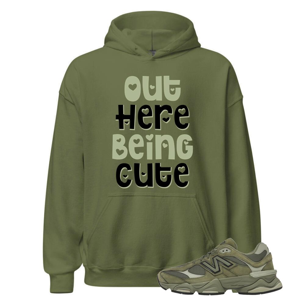 New Balance 9060 Dark Olivine Shirt to Match Out Here Being Cute, Hoodie U9060ZGD Match Sneaker Tee