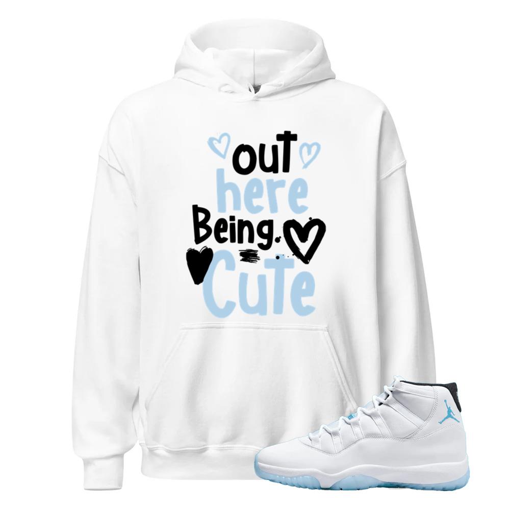 Air Jordan 11 Retro Legend Blue Hoodie to Match Out Here Being Cute CT8012-104 Match Sneaker Tee