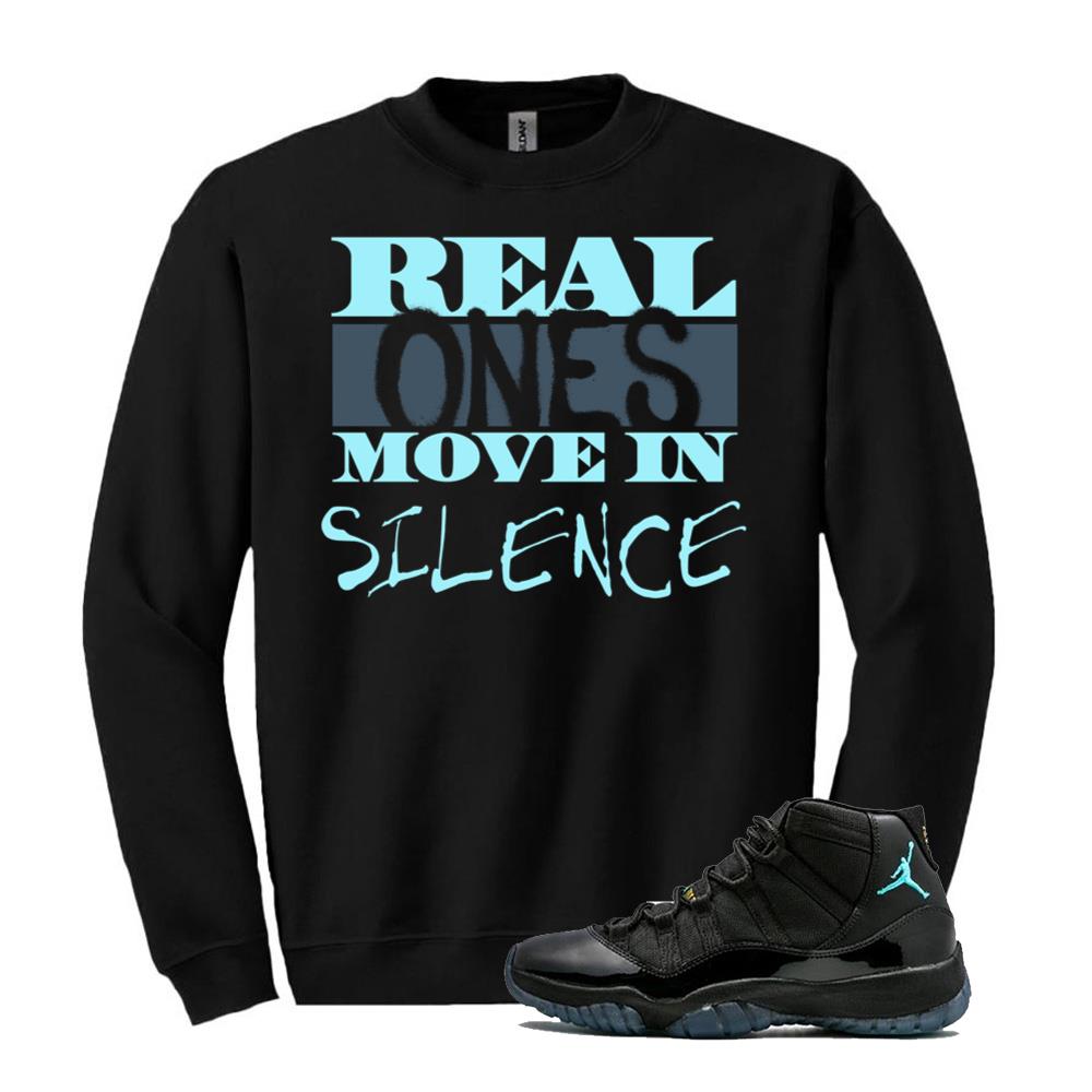 Air Jordan 11 Retro Gamma Blue Shirt to Match Real Ones Move In Silence Sweatshirt 378037-006 Match Sneaker Tee