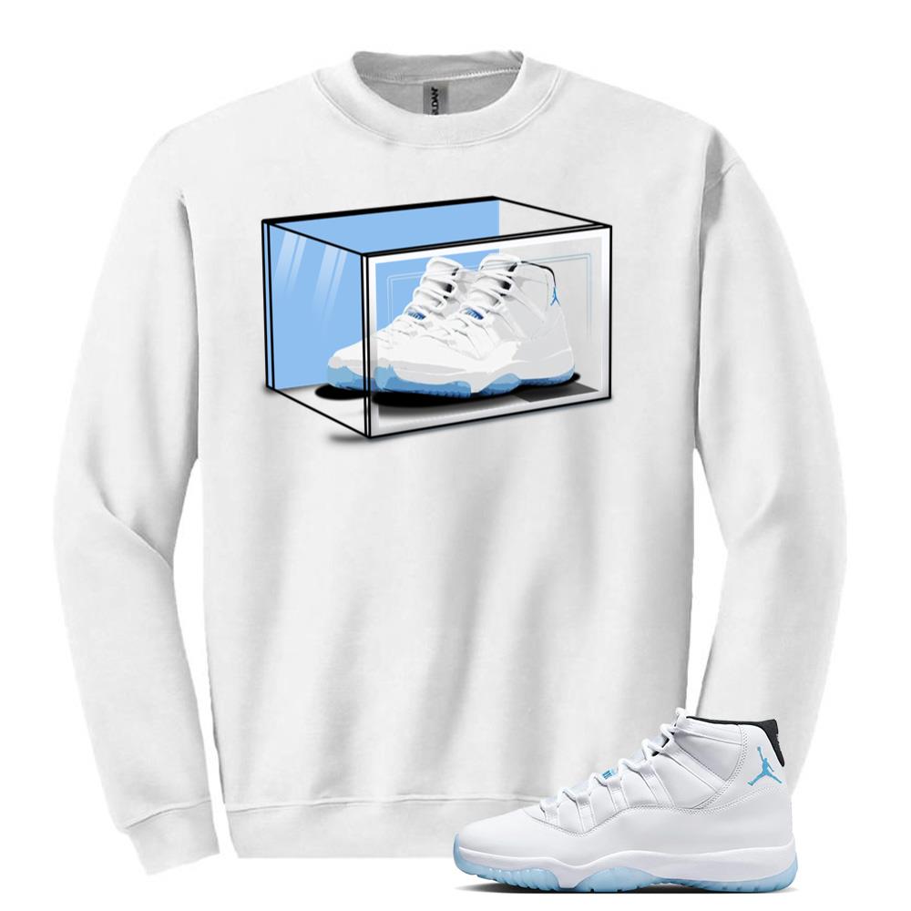 Air Jordan 11 Retro Legend Blue Sweatshirt to Match Shoe Box Graphic CT8012-104 Match Sneaker Tee