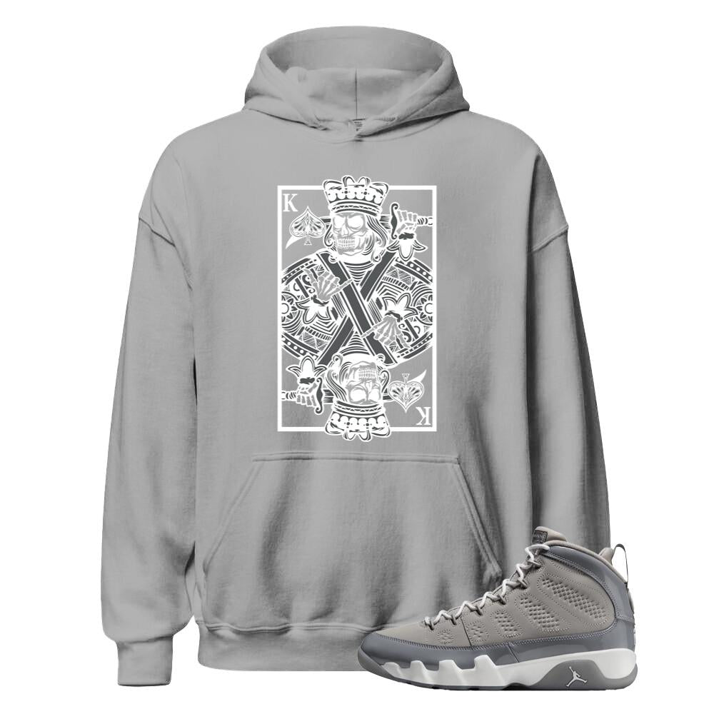 Air Jordan 9 Retro Cool Grey Shirt to Match Skull King Card Hoodie HV4794-011 Match Sneaker Tee