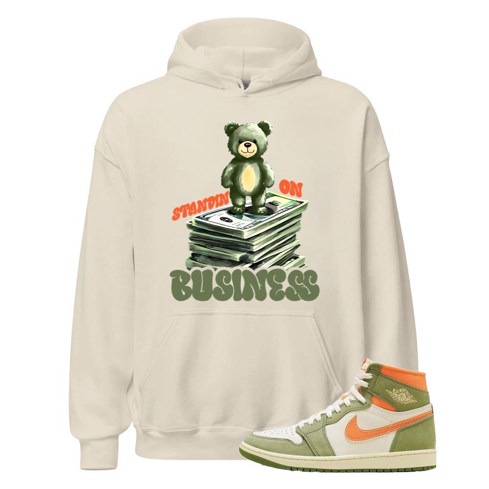 Air Jordan 1 High OG Craft Celadon Shirt to Match Stand On Business Bear Money Stack Teddy Boss Hoodie FB9934-300 Match Sneaker Tee