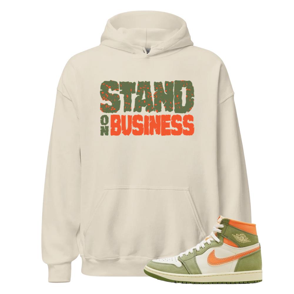 Air Jordan 1 High OG Craft Celadon Shirt to Match Stand On Business Hoodie FB9934-300 Match Sneaker Tee
