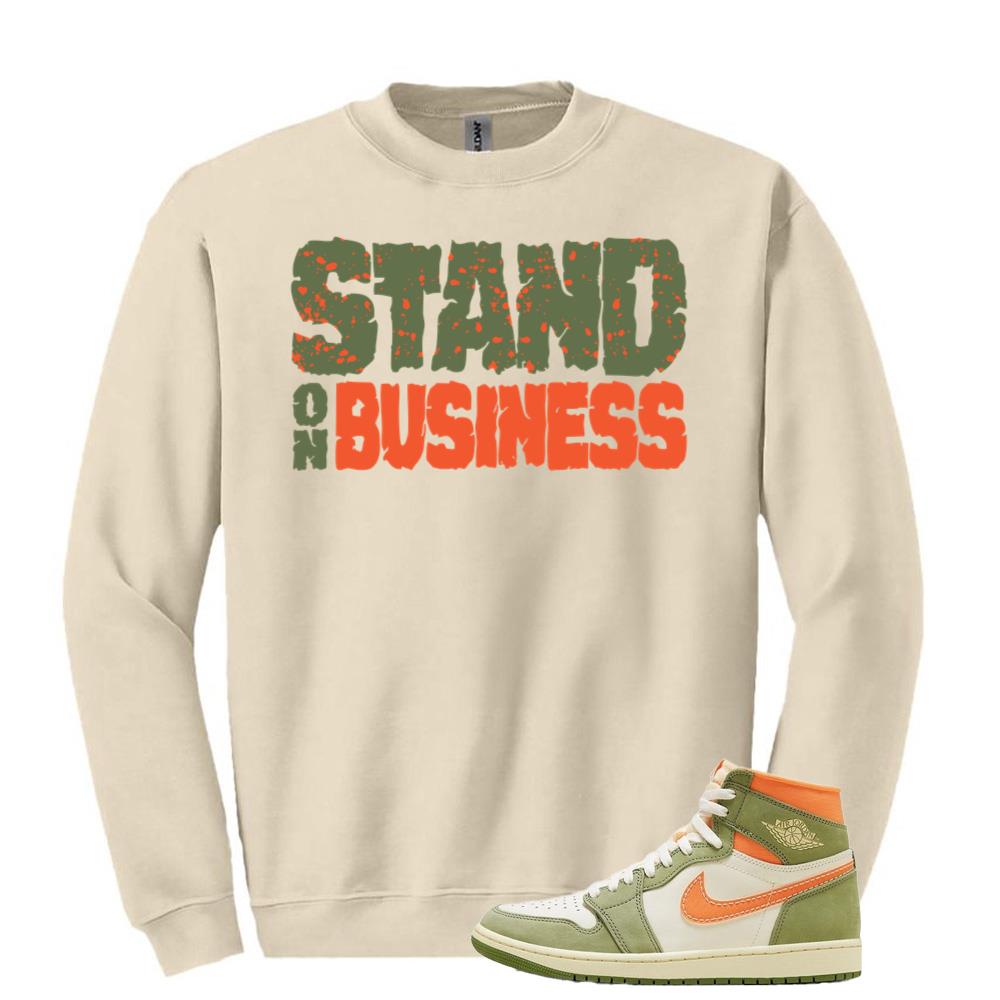 Jordan 1 High OG Craft Celadon Shirt to Match Stand On Business Sweatshirt FB9934-300 Match Sneaker Tee