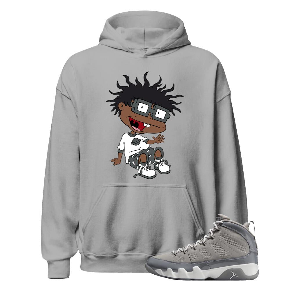 Air Jordan 9 Retro Cool Grey Shirt to Match Street Hustle Character Hoodie HV4794-011 Match Sneaker Tee