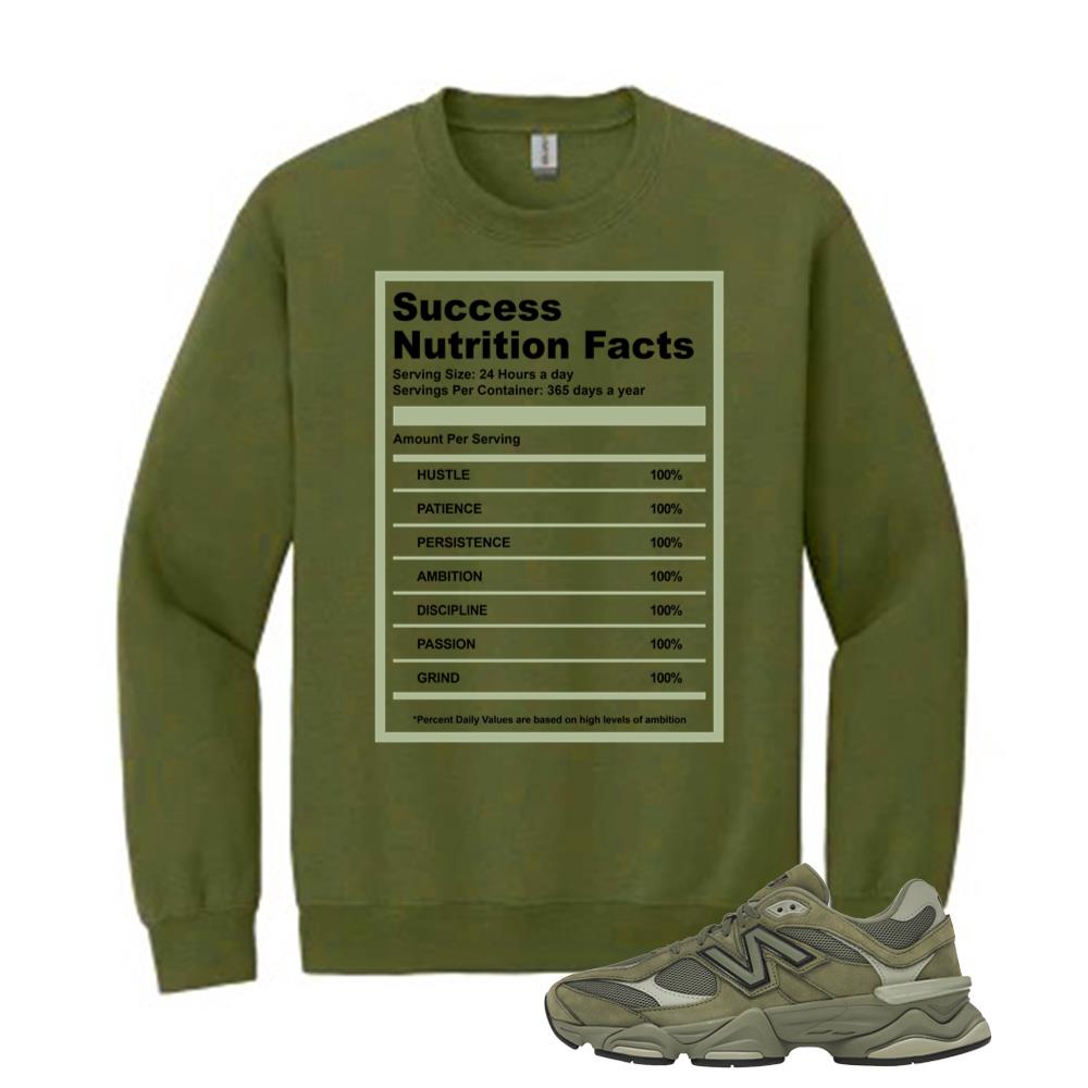 New Balance 9060 Dark Olivine Shirt to Match Success Nutrition Facts Sweatshirt U9060ZGD Match Sneaker Tee