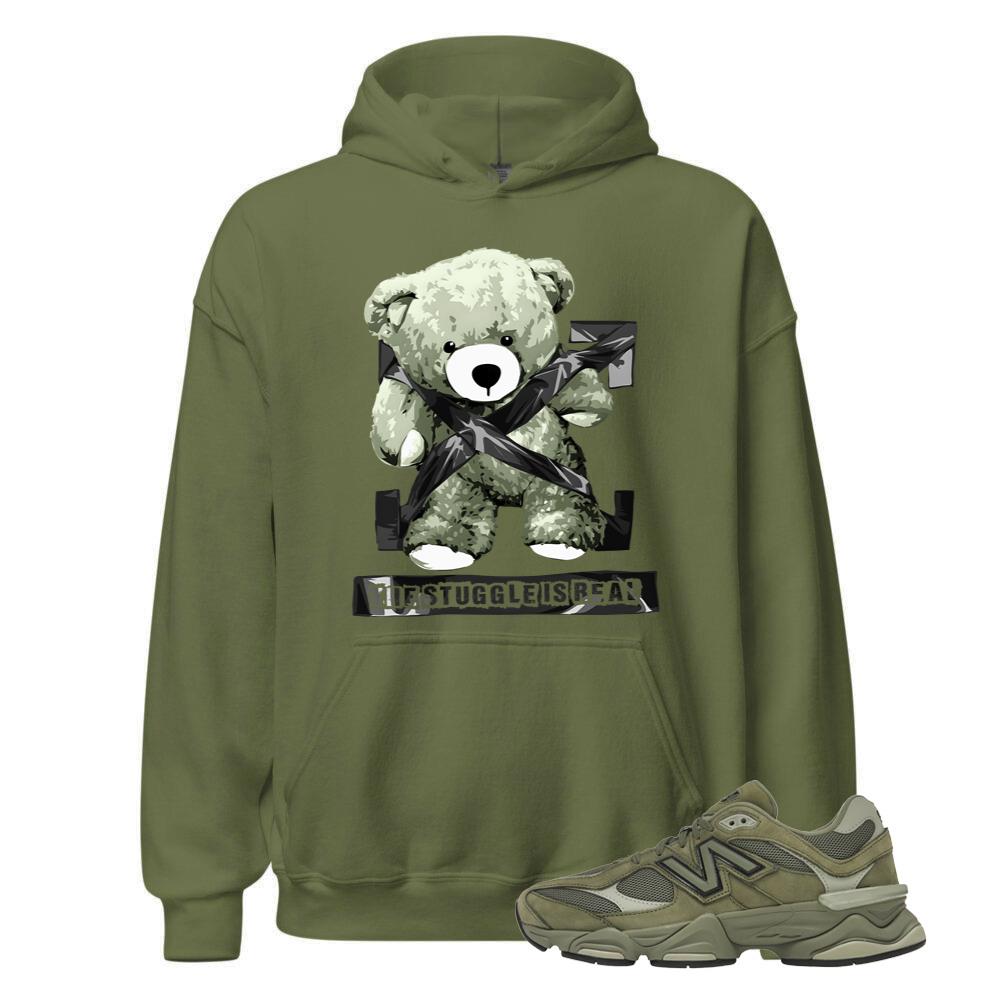 New Balance 9060 Dark Olivine Shirt to Match The Struggle Is Real, Hoodie U9060ZGD Match Sneaker Tee