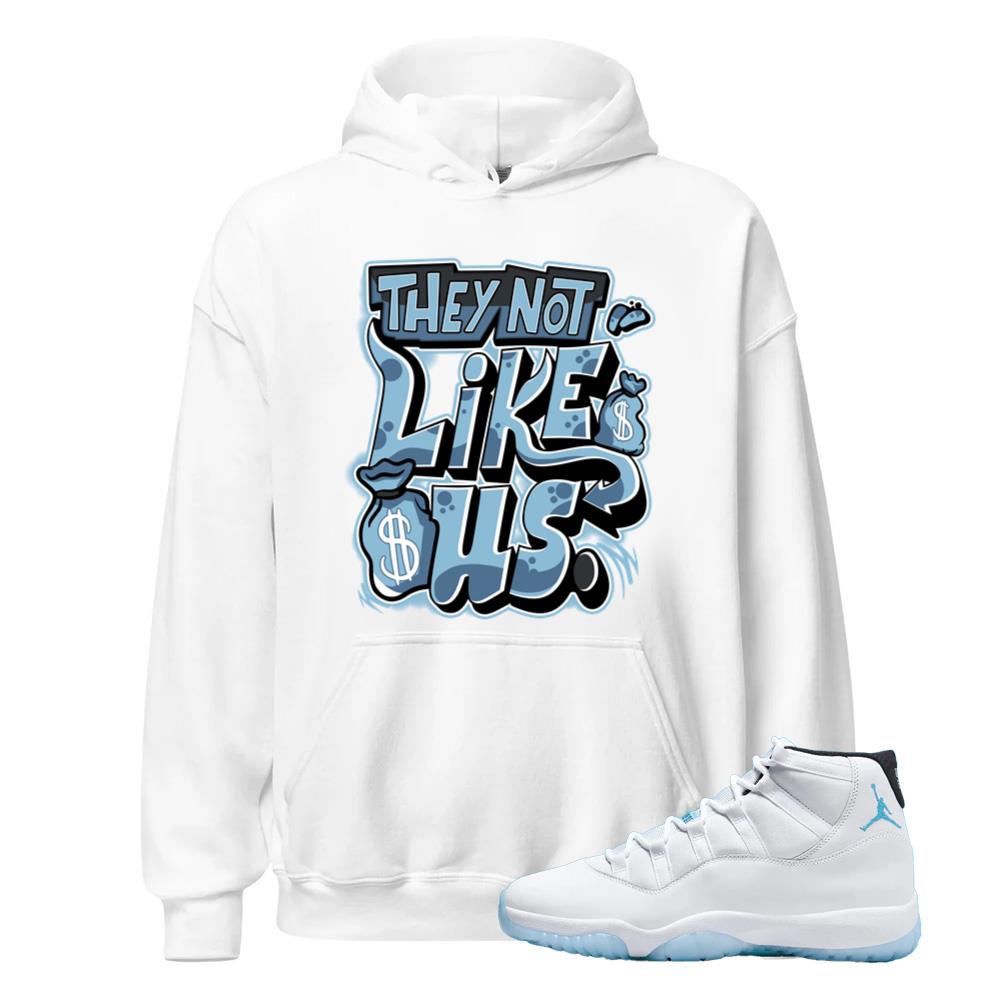Air Jordan 11 Retro Legend Blue Hoodie to Match They Not Like Us CT8012-104 Match Sneaker Tee