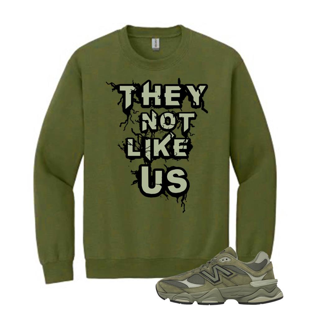 New Balance 9060 Dark Olivine Shirt to Match They Not Like Us Sweatshirt U9060ZGD Match Sneaker Tee