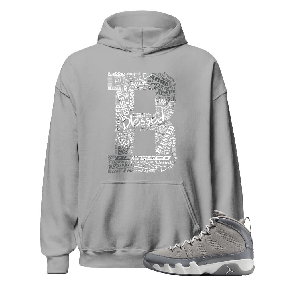 Air Jordan 9 Retro Cool Grey Shirt to Match Truly Blessed Hoodie HV4794-011 Match Sneaker Tee