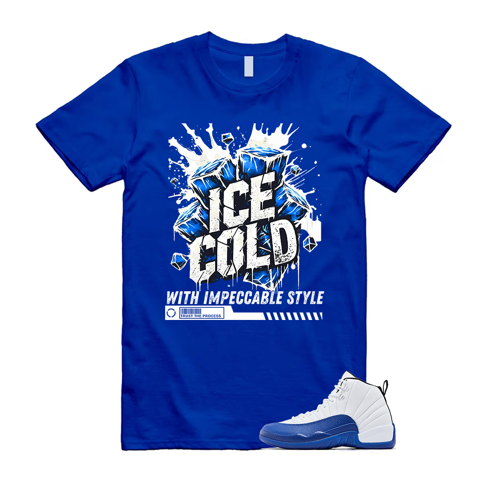 Air Jordan 12 Retro Blueberry Shirt to Match ICE COLD CT8013-140 Match Sneaker Tee