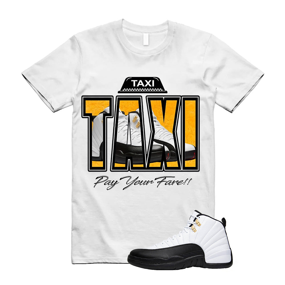 Air Jordan 12 Taxi Shirt to Match TAXI Design 130690-125 Match Sneaker Tee