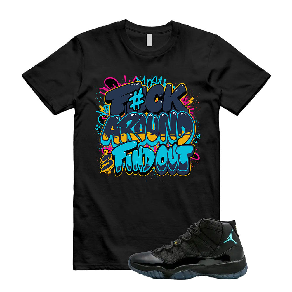 Jordan 11 Gamma Blue Shirt To Match F#ck Around & Find Out 378037-006 Match Sneaker Tee