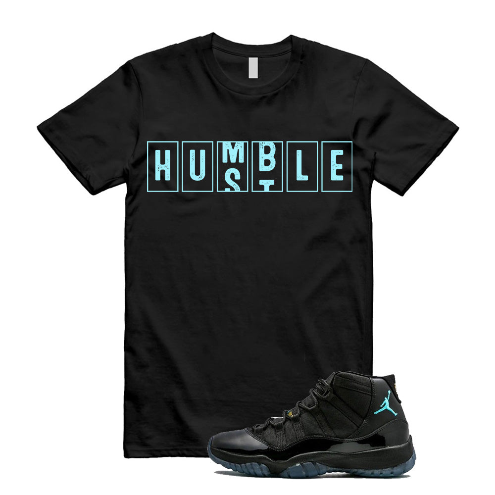 Air Jordan 11 Retro Gamma Blue Shirt to Match Humble Hustle Typography 378037-006 Match Sneaker Tee
