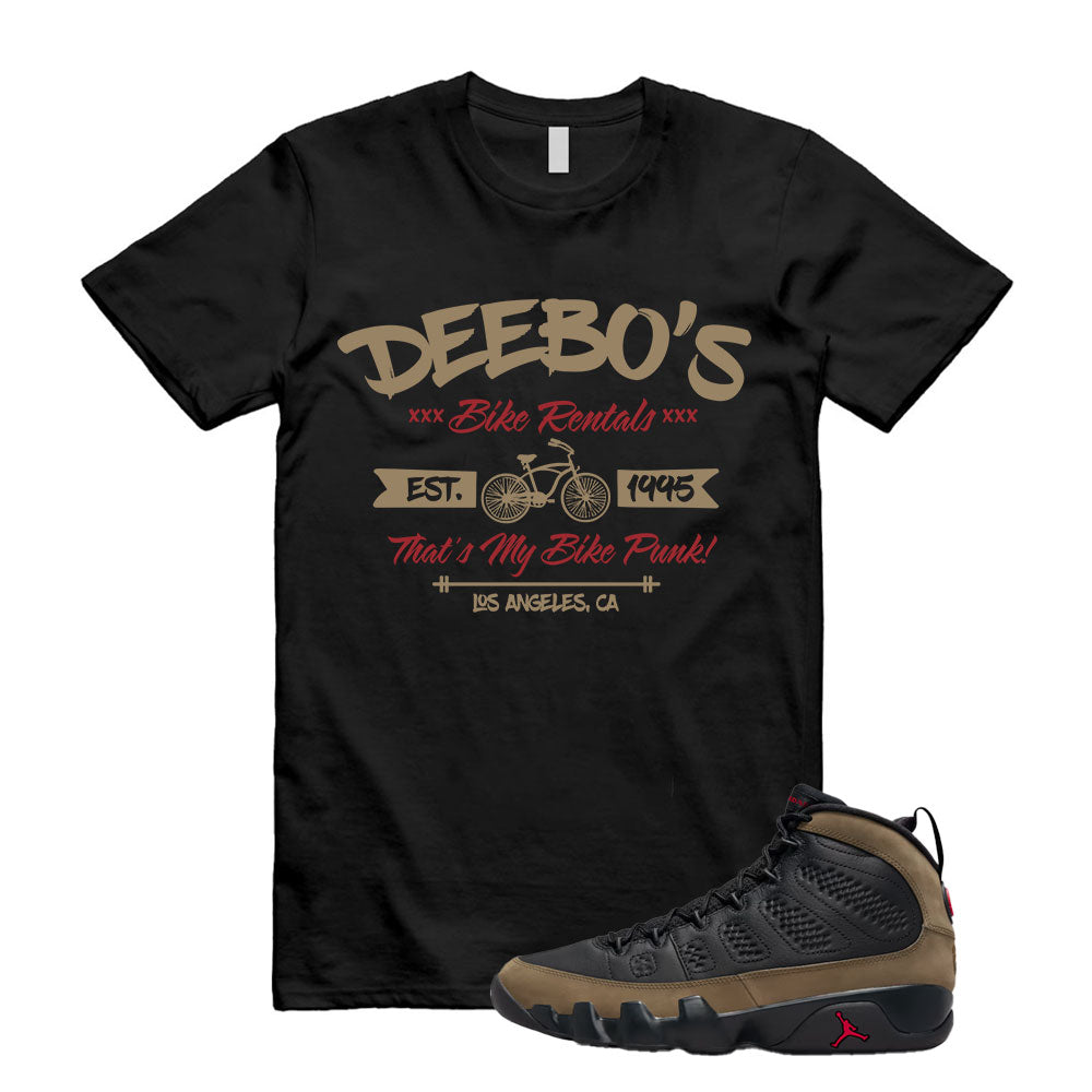Air Jordan 9 Retro Olive Shirt to Match Deebo’s Bike Rentals HV4794-030 Match Sneaker Tee